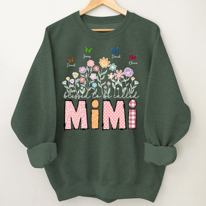 Mimi Floral And Butterfly Custom Mimi And Grandkids Gift For Mothers Day