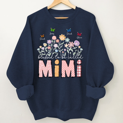 Mimi Floral And Butterfly Custom Mimi And Grandkids Gift For Mothers Day