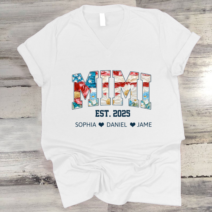 Mimi Flower America Flag Patriotic 4TH of July Gift