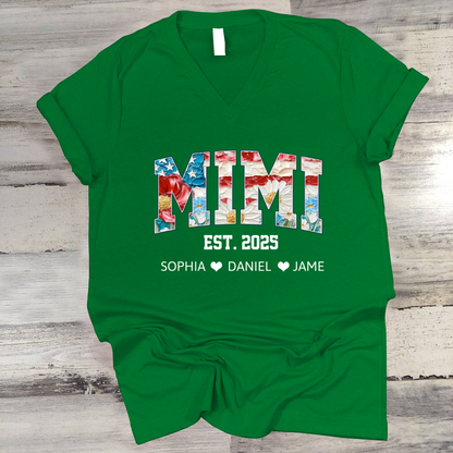 Mimi Flower America Flag Patriotic 4TH of July Gift