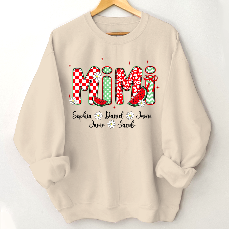 Mimi Watermelon And Grandkids Sweet Summer Time Shirt