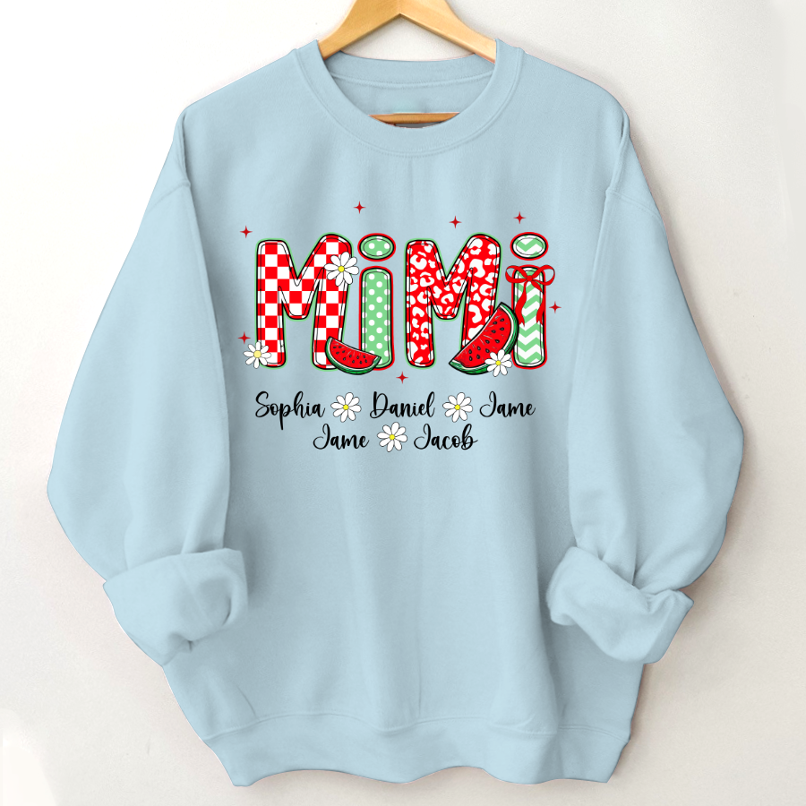Mimi Watermelon And Grandkids Sweet Summer Time Shirt