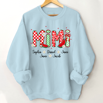 Mimi Watermelon And Grandkids Sweet Summer Time Shirt