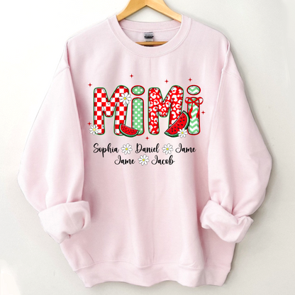 Mimi Watermelon And Grandkids Sweet Summer Time Shirt