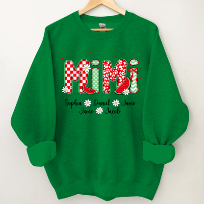 Mimi Watermelon And Grandkids Sweet Summer Time Shirt