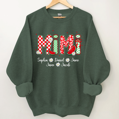 Mimi Watermelon And Grandkids Sweet Summer Time Shirt
