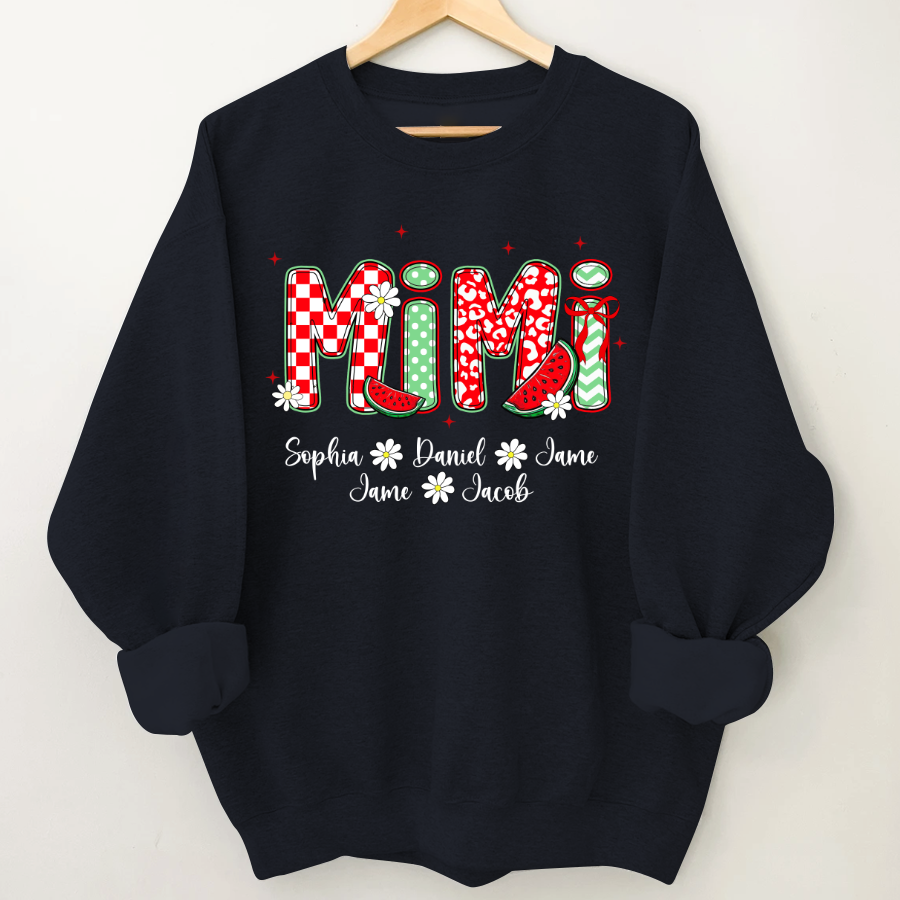 Mimi Watermelon And Grandkids Sweet Summer Time Shirt
