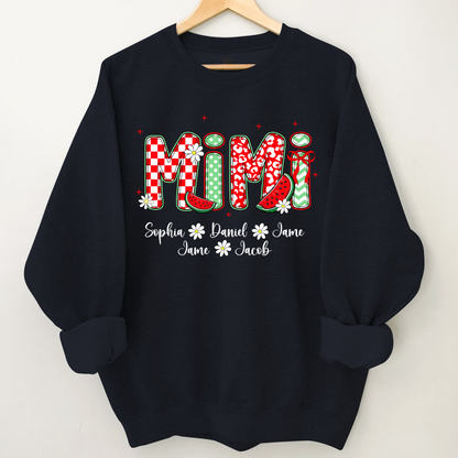 Mimi Watermelon And Grandkids Sweet Summer Time Shirt
