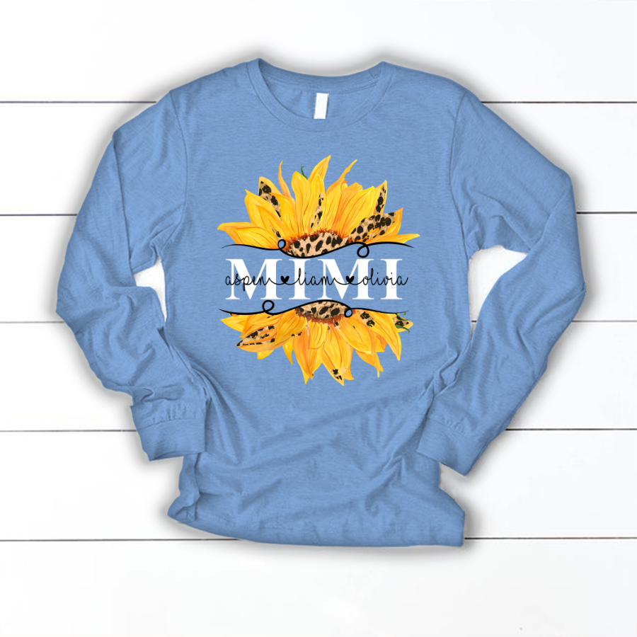 Mimi And Grandkids Sunflower Longsleeve