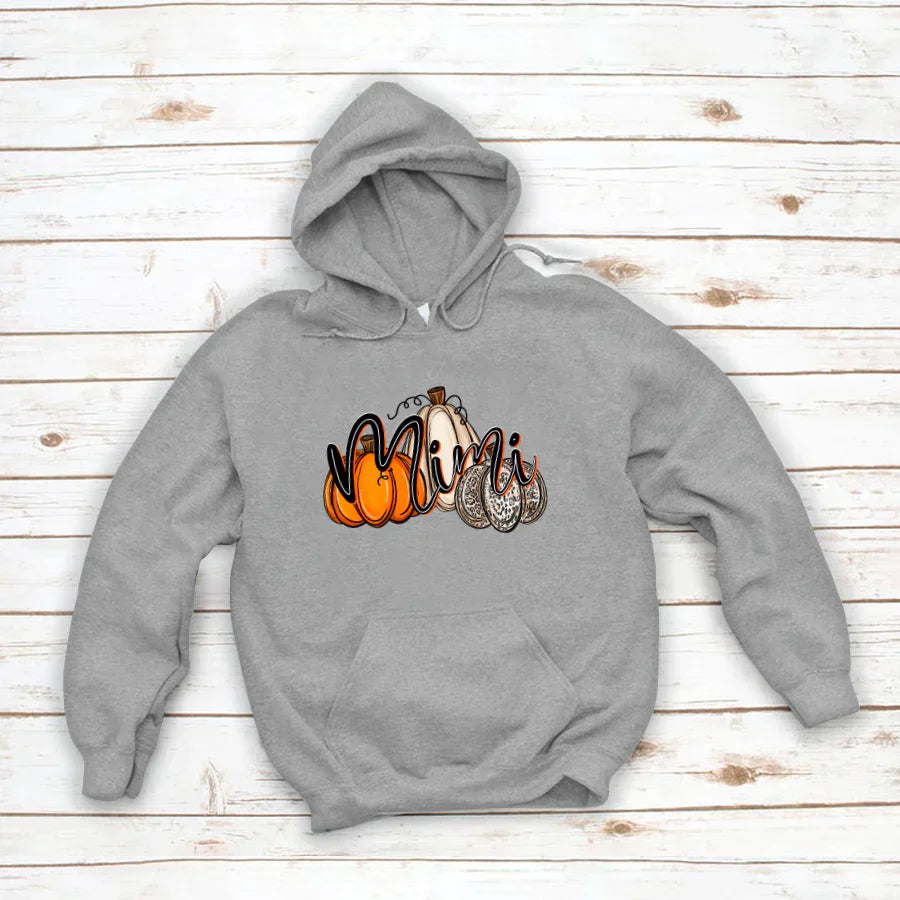 Mimi Pumpkins Leopard Autumn Hoodie