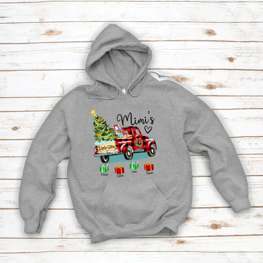 Mimi's Little Gifts With Grandkids Truck Christmas Hoodie