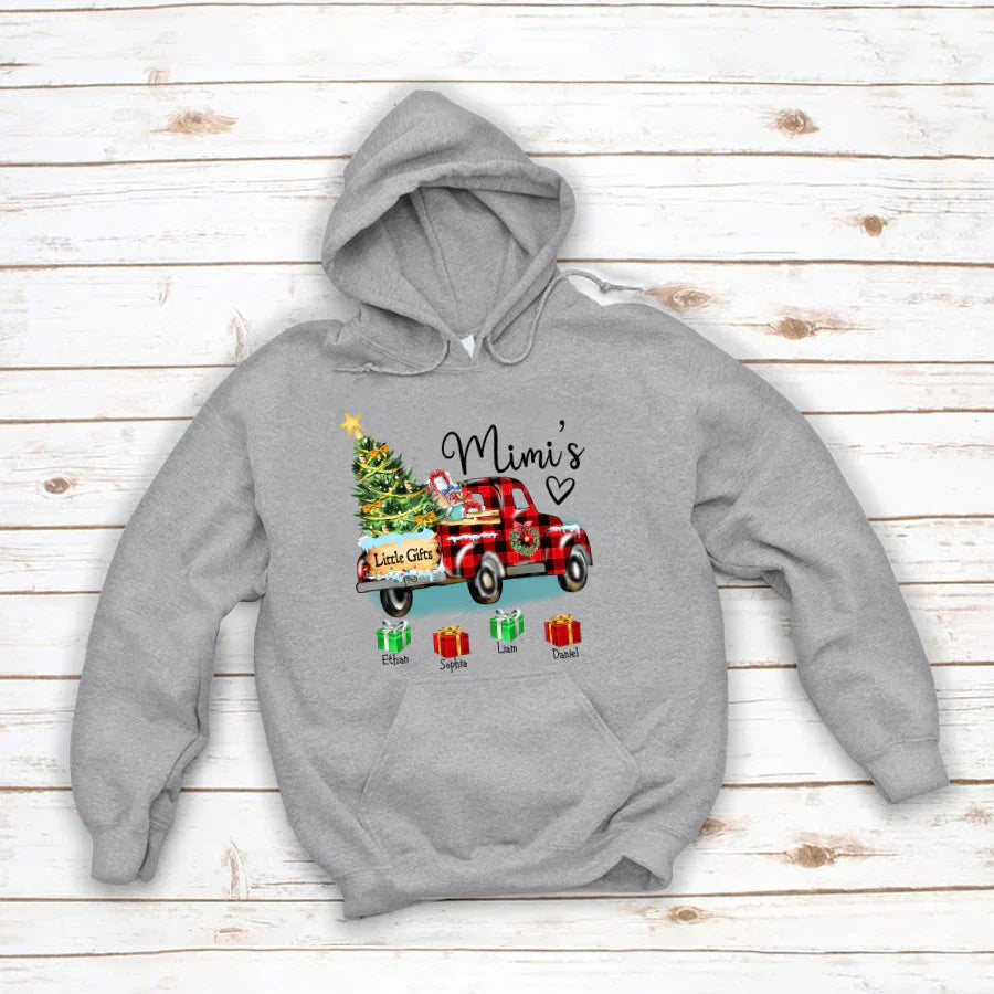 Mimi's Little Gifts With Grandkids Truck Christmas Hoodie