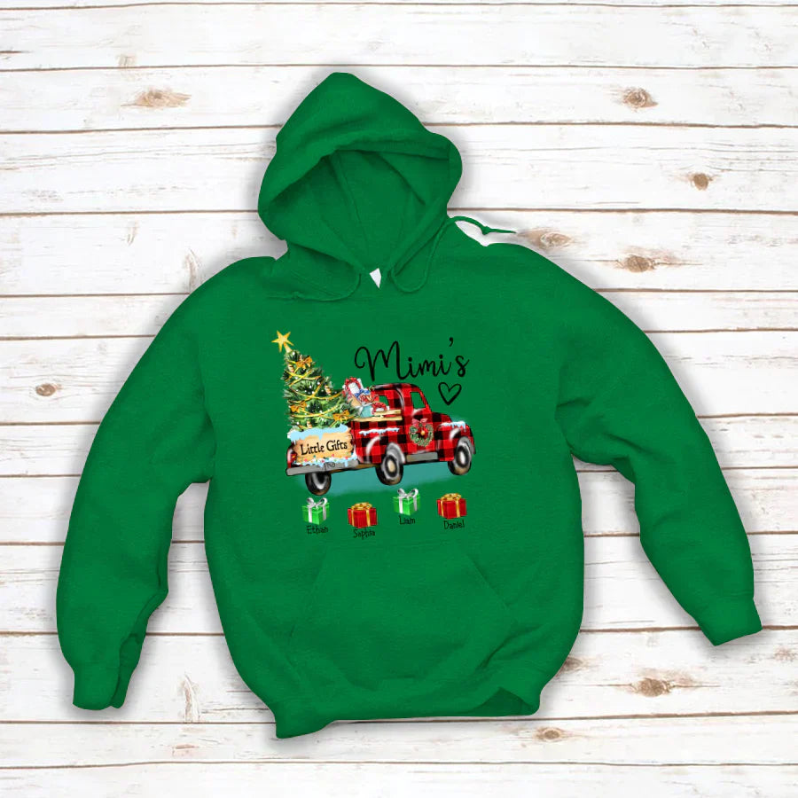 Mimi's Little Gifts With Grandkids Truck Christmas Hoodie