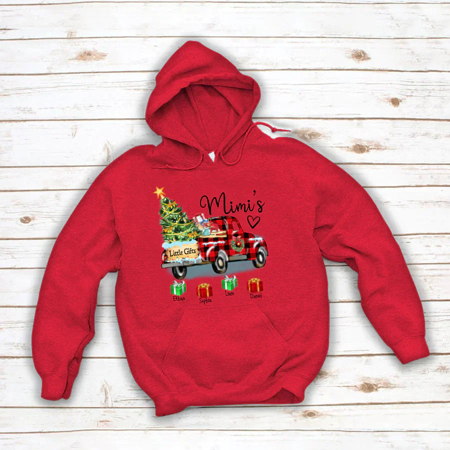 Mimi's Little Gifts With Grandkids Truck Christmas Hoodie