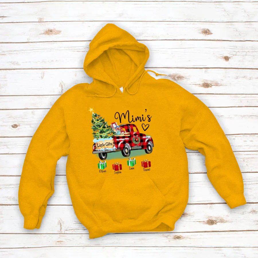 Mimi's Little Gifts With Grandkids Truck Christmas Hoodie