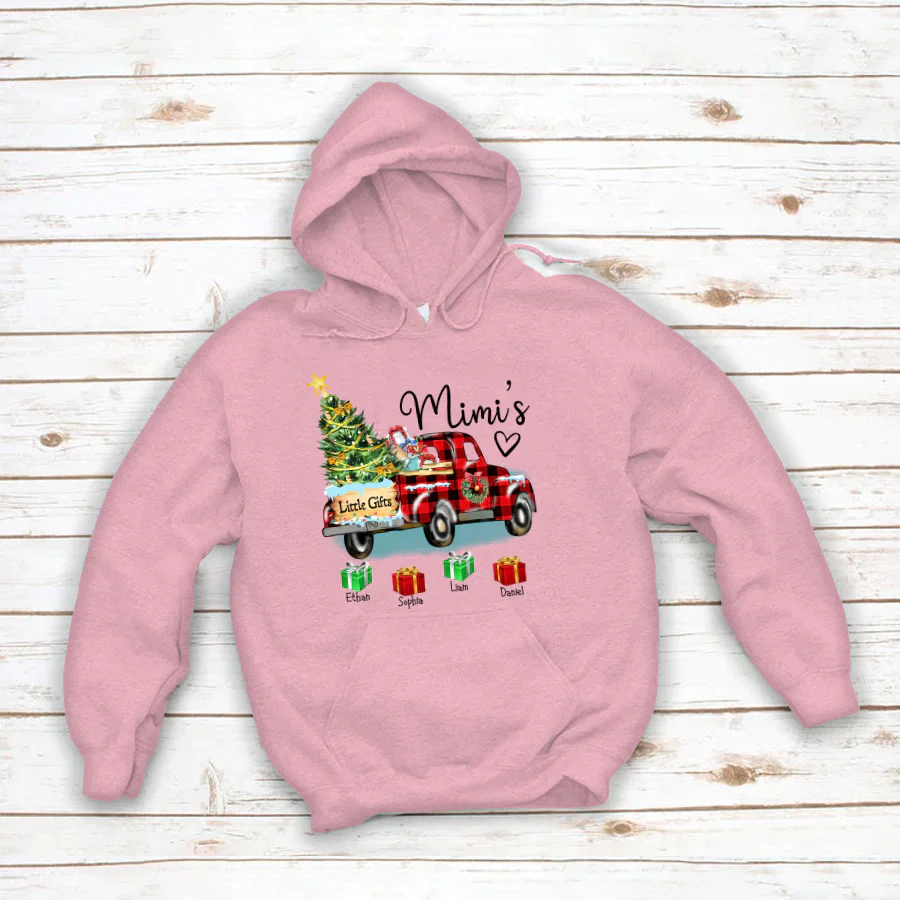 Mimi's Little Gifts With Grandkids Truck Christmas Hoodie