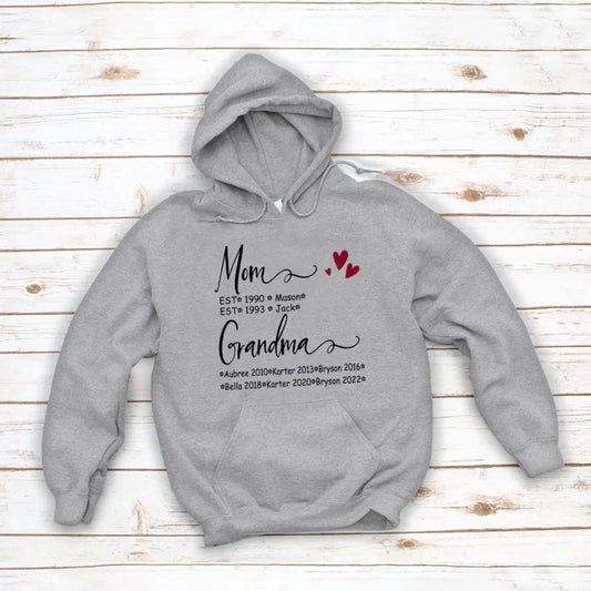 Mom And Grandma Kids Est VT22120093 Hoodie