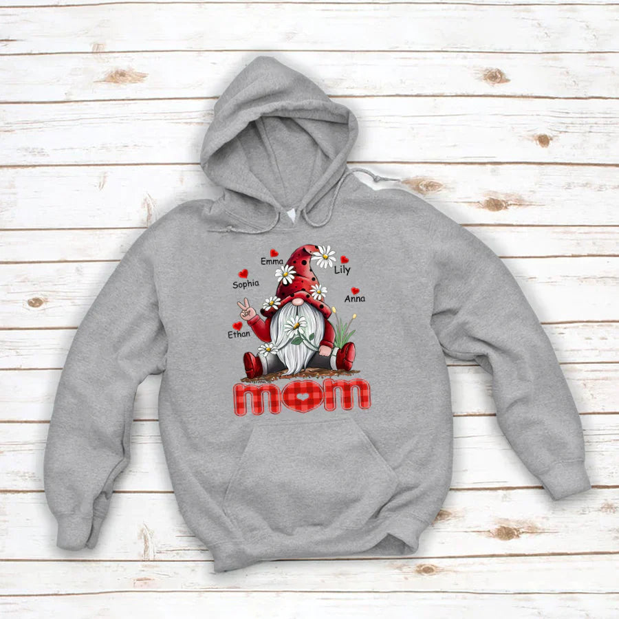 Mom Gnome Heart Kids VT22120072 Hoodie
