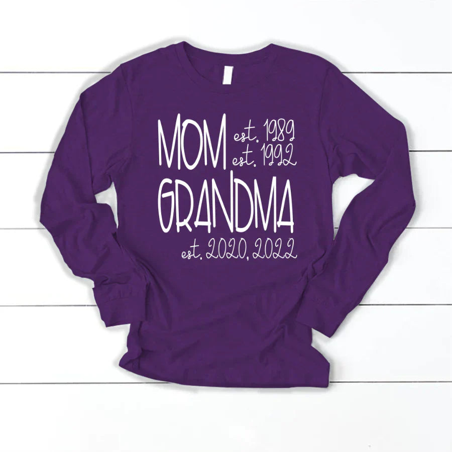 Mom Grandma Est VT22120064 Longsleeve