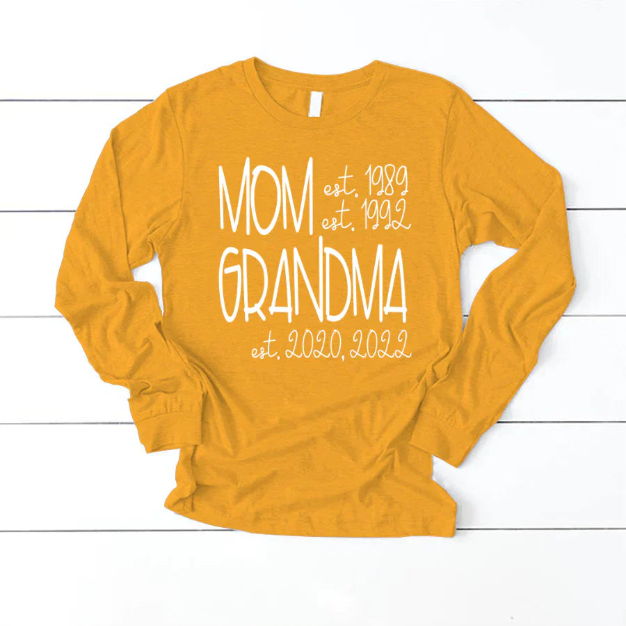 Mom Grandma Est VT22120064 Longsleeve