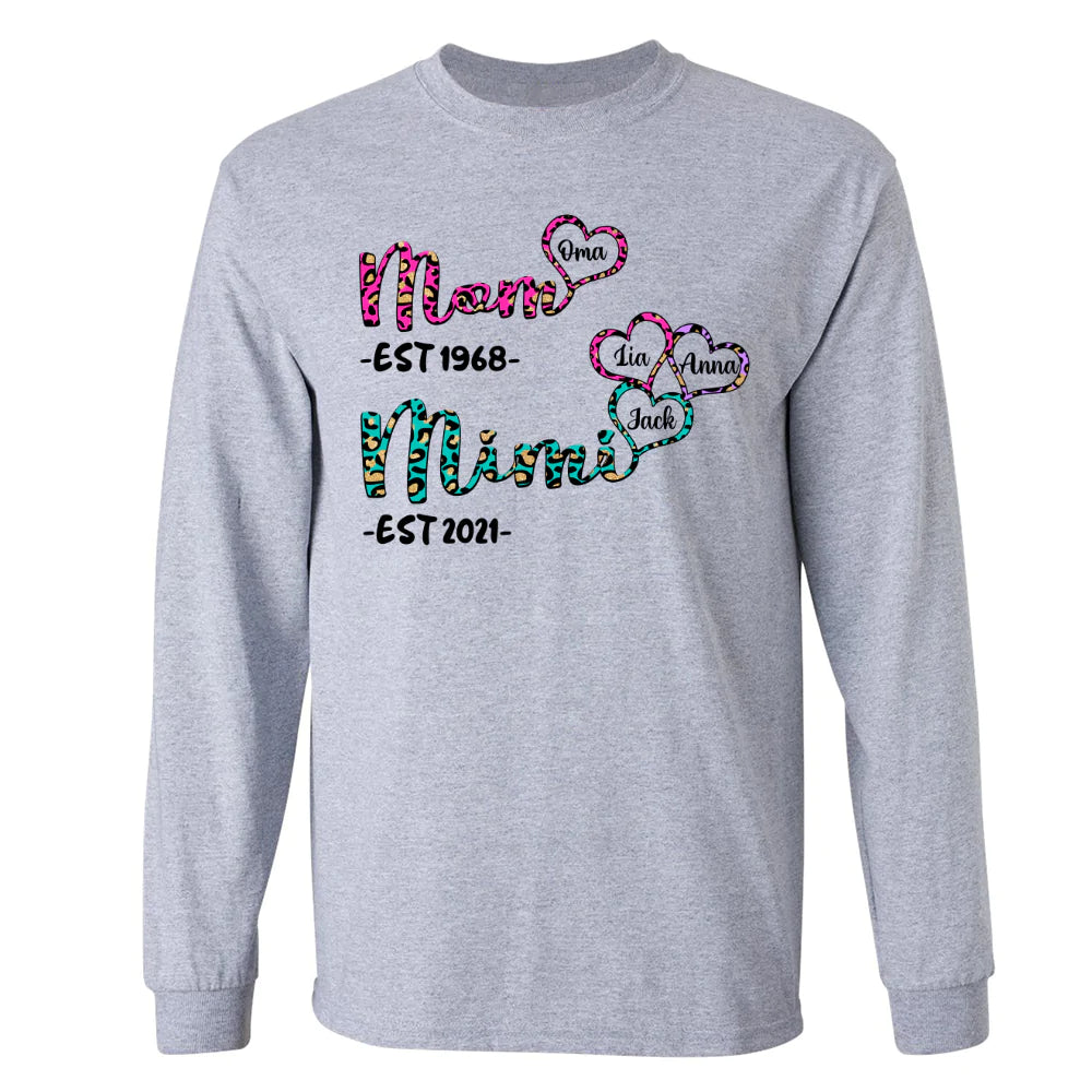 Mom Mimi heart best gifts for family est Longsleeve