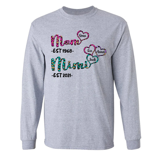 Mom Mimi heart best gifts for family est Longsleeve