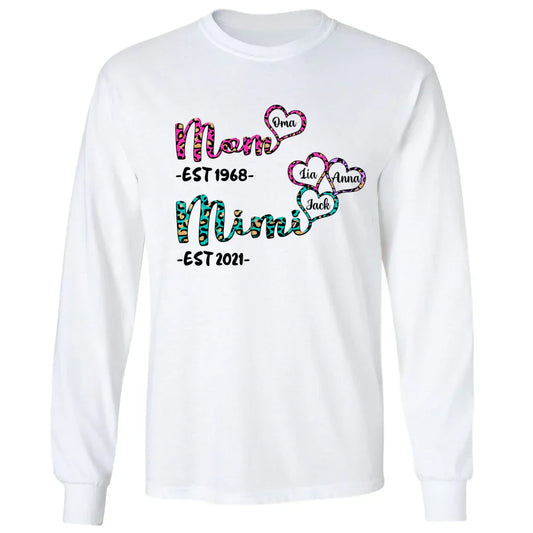 Mom Mimi heart best gifts for family est Longsleeve