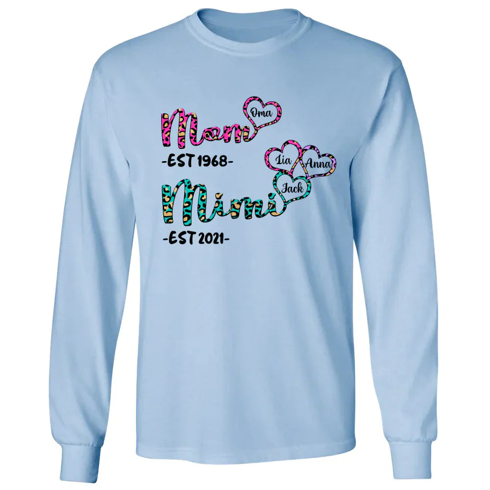 Mom Mimi heart best gifts for family est Longsleeve
