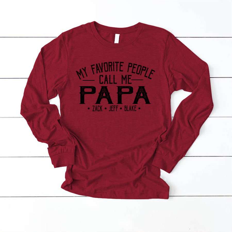 My Favorite People Call Me Papa And Grandkids Shirt