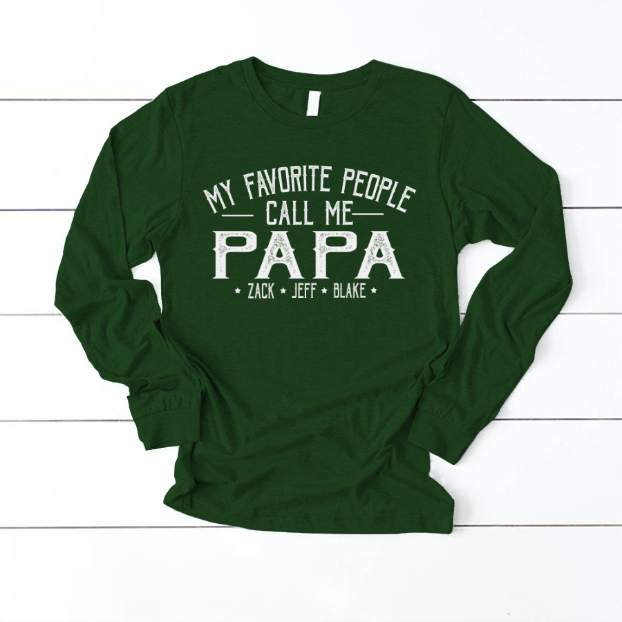 My Favorite People Call Me Papa And Grandkids Shirt