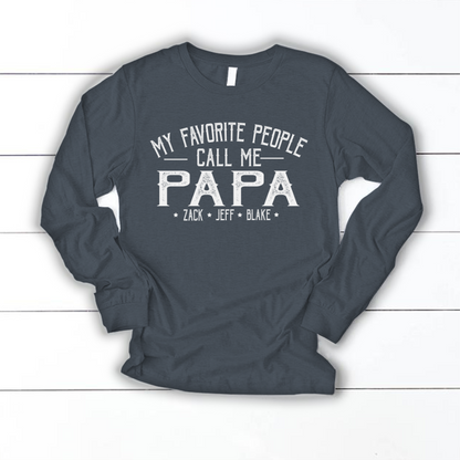 My Favorite People Call Me Papa And Grandkids Shirt