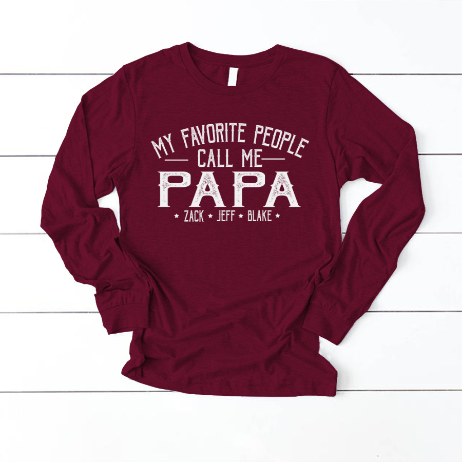 My Favorite People Call Me Papa And Grandkids Shirt