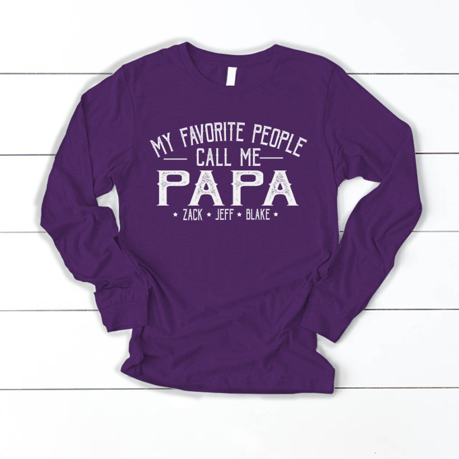 My Favorite People Call Me Papa And Grandkids Shirt