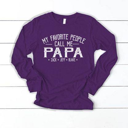 My Favorite People Call Me Papa And Grandkids Shirt