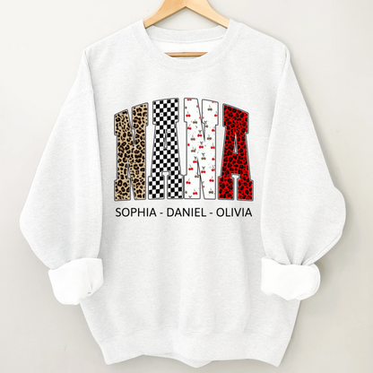 Nana Leopard Trendy Nana And Grandkids Personalized