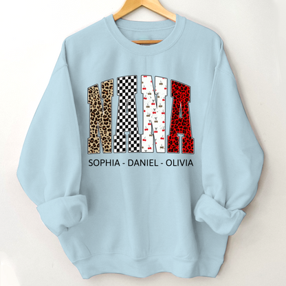 Nana Leopard Trendy Nana And Grandkids Personalized