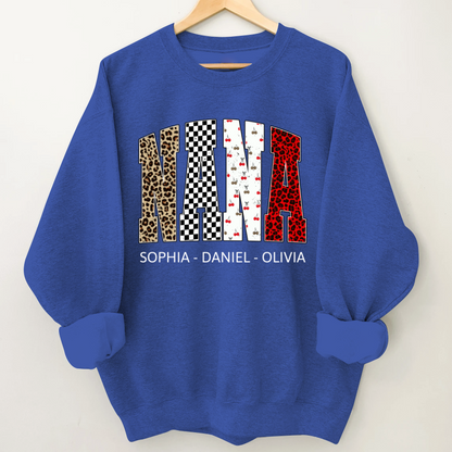 Nana Leopard Trendy Nana And Grandkids Personalized