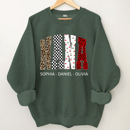 Nana Leopard Trendy Nana And Grandkids Personalized