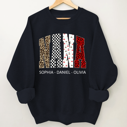 Nana Leopard Trendy Nana And Grandkids Personalized