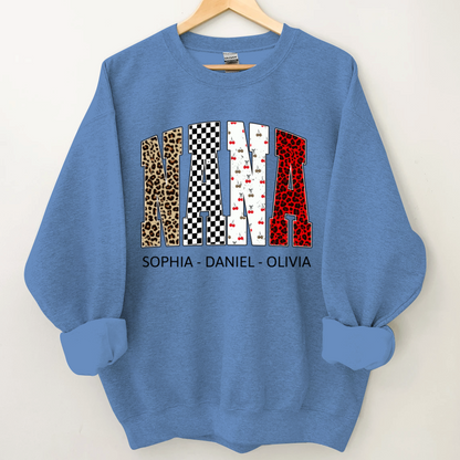 Nana Leopard Trendy Nana And Grandkids Personalized