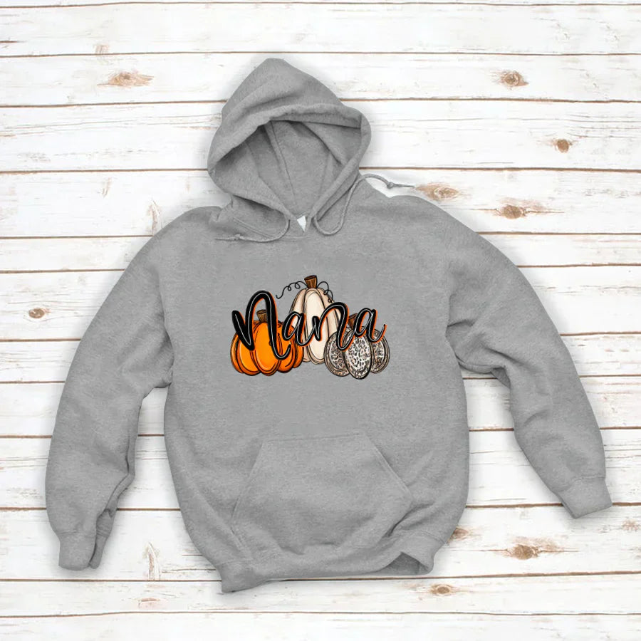 Nana Pumpkins Leopard Autumn Hoodie