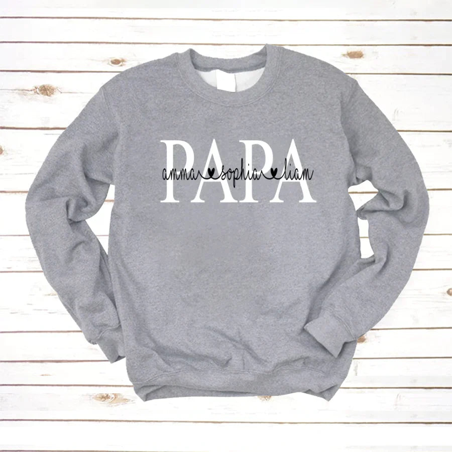 Papa Kids Name VTN221126 Sweatshirt