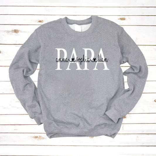 Papa Kids Name VTN221126 Sweatshirt