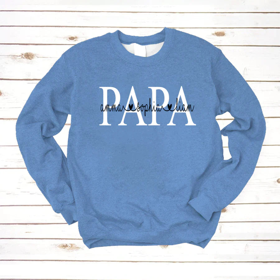 Papa Kids Name VTN221126 Sweatshirt