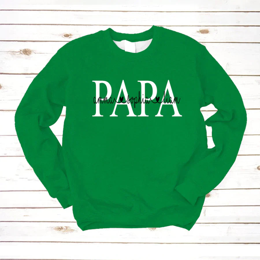 Papa Kids Name VTN221126 Sweatshirt