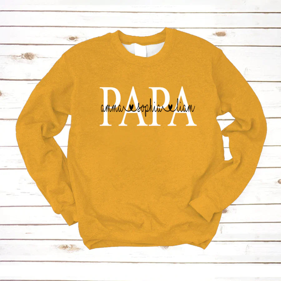 Papa Kids Name VTN221126 Sweatshirt