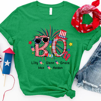 Patriotic Doodle 4th Of July BO And Grandkid CTH01 T-Shirt