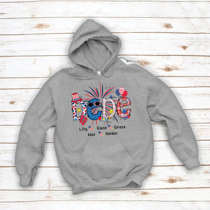 Patriotic Doodle 4th Of July Dede And Grandkid CTH01 Hoodie