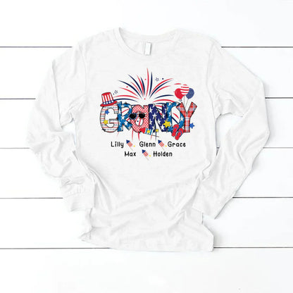 Patriotic Doodle 4th Of July Grandy And Grandkid CTH01 Longsleeve