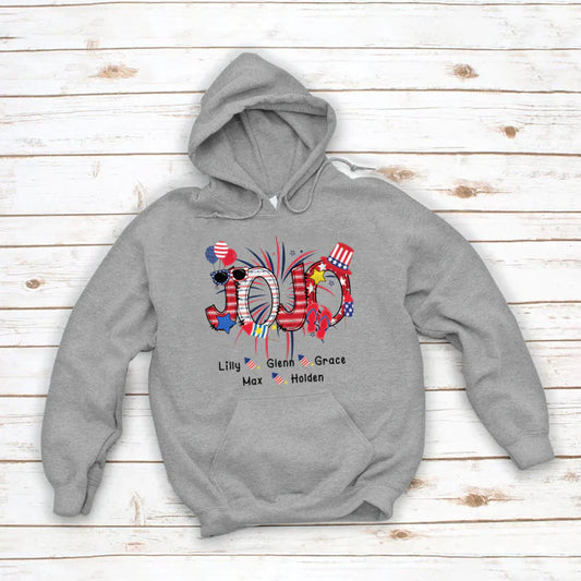 Patriotic Doodle 4th Of July JoJo And Grandkid CTH01 Hoodie